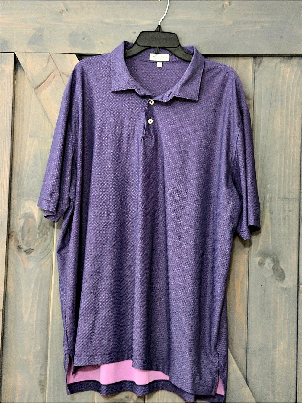 Peter Millar Summer Comfort Geometric Performance Polo Purple XXL